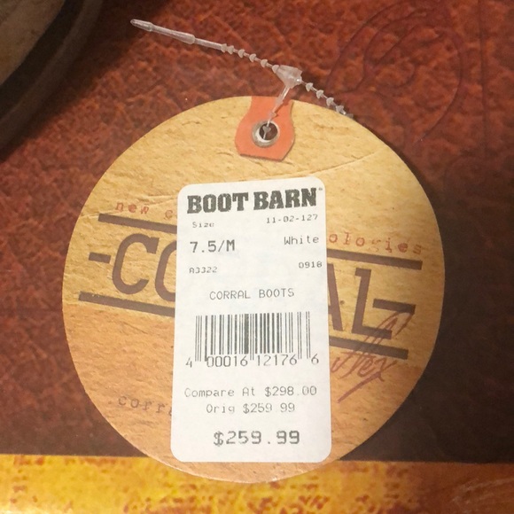 Corral Hand Crafted white glitter boots worn twice - Picture 2 of 4